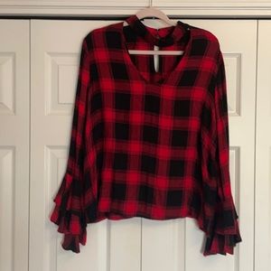Plaid blouse